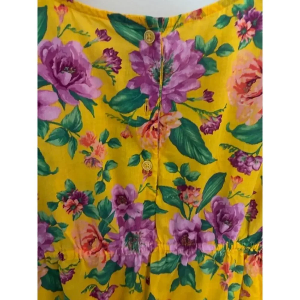 Janie & Jack Puff Girls Size 6 Floral Ruffle Swim Cover Up Beach Dress NEW